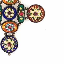 Croix ancienne en argent et Émaux Bressans