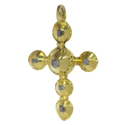 Croix baroque diamants taillés en rose