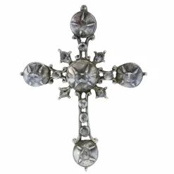 Croix d'argent rococo des années 1750
