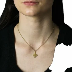 Croix de Jérusalem or jaune