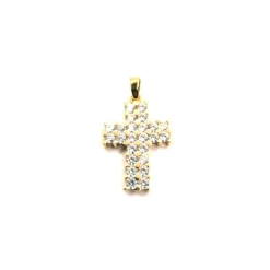 CROIX DIAMANTS OR JAUNE