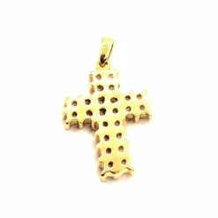 CROIX DIAMANTS OR JAUNE