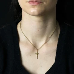 Croix du Christ or jaune