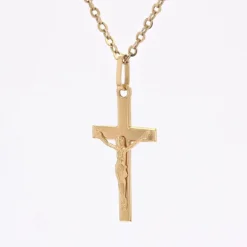 Croix du Christ or jaune