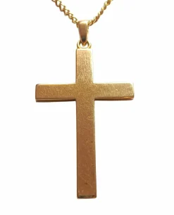 Croix et sa chaîne en or jaune 18 carats