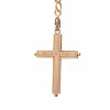 Croix formant reliquaire en or rose 18K (750°/00) gravée sur le dessus de la mention "MISSION 1824"