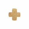 Croix grecque or jaune ciselé