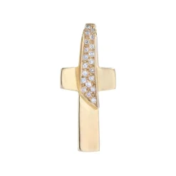 Croix or jaune diamants d'occasion