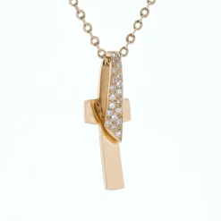 Croix or jaune diamants d'occasion