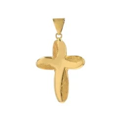 Croix or jaune lisse et mat