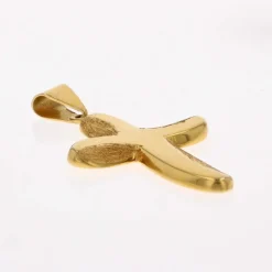 Croix or jaune lisse et mat