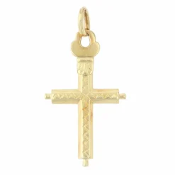 Croix régionale ciselée or jaune