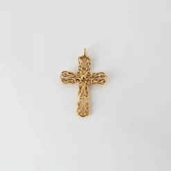 Croix tréssée en or jaune