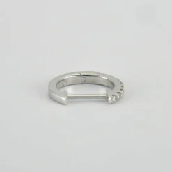 Créole en Or blanc & diamants