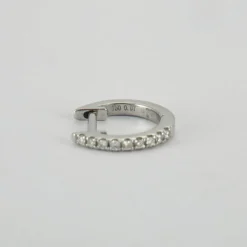 Créole en Or blanc & diamants