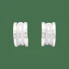 Créoles Bulagri "B.Zero1" or blanc, diamants.