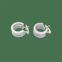 Créoles Bulagri "B.Zero1" or blanc, diamants.