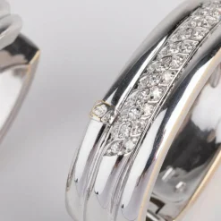 Créoles en diamants sur or gris