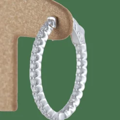 Créoles en or blanc et diamants