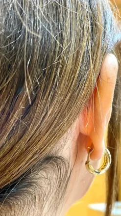 Créoles en Or jaune & diamants