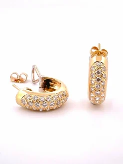 Créoles en Or jaune & diamants