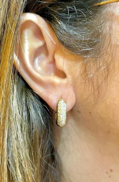 Créoles en Or jaune & diamants
