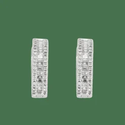 CRÉOLES OR BLANC ET DIAMANTS
