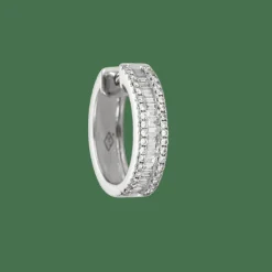CRÉOLES OR BLANC ET DIAMANTS