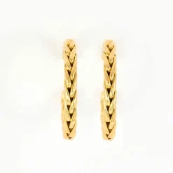 Créoles Or Jaune Maille Palmier
