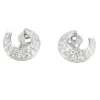 Créoles pavage diamants, en or gris
