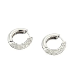 Créoles pavées de diamants