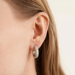 Créoles pavées de diamants