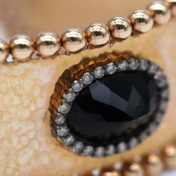DAMA - Bracelet en or rose et diamants avec onyx