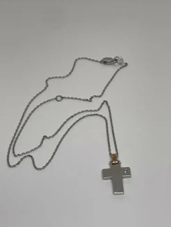 DAMIANI -collier pendentif croix diamant