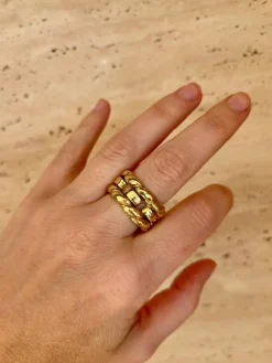 DAVID WEBB - Bague unisexe en or tissé