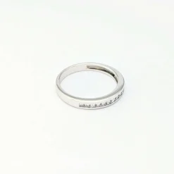 Demi - alliance or blanc et diamants