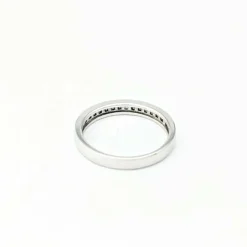 Demi - alliance or blanc et diamants