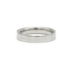 Demi alliance - Or blanc et diamants