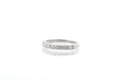 Demi alliance diamants et or blanc