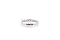 Demi alliance diamants et or blanc