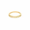 Demi alliance diamants or jaune