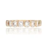 Demi alliance diamants or jaune