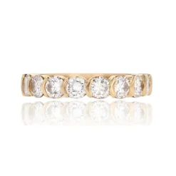 Demi alliance diamants or jaune