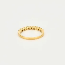 Demi alliance diamants or jaune