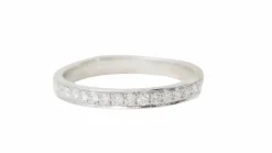 Demi alliance en or blanc et diamants 0.50ct