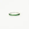 Demi Alliance Grenats Tsavorites Or Blanc