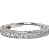 Demi alliance or blanc diamants 1ct