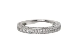 Demi alliance or blanc diamants 1ct