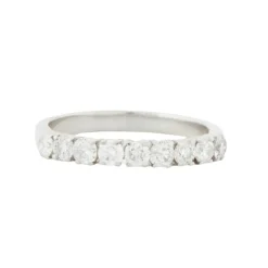 Demi alliance Or blanc Diamants