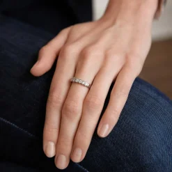 Demi Alliance Or Blanc Diamants